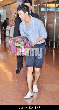 Kim Soo-Hyun, 29. Juni 2013: Tokio, Japan: koreanische Schauspieler Kim Soo Hyun am Tokyo International Airport in Tokio, Japan, am 29. Juni 2013 kommt. Stockfoto