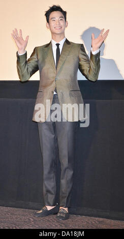 Kim Soo-Hyun, 30. Juni 2013: Tokio, Japan: koreanische Schauspieler Kim Soo Hyun den Bühne Gruß für seinen Film "The Thieves" in Tokio, Japan, am 30. Juni 2013 besucht. Stockfoto