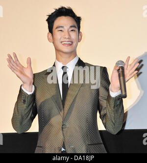 Kim Soo-Hyun, 30. Juni 2013: Tokio, Japan: koreanische Schauspieler Kim Soo Hyun den Bühne Gruß für seinen Film "The Thieves" in Tokio, Japan, am 30. Juni 2013 besucht. Stockfoto