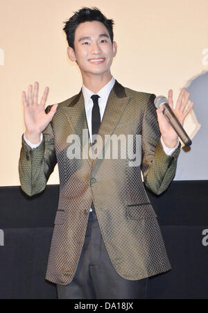 Kim Soo-Hyun, 30. Juni 2013: Tokio, Japan: koreanische Schauspieler Kim Soo Hyun den Bühne Gruß für seinen Film "The Thieves" in Tokio, Japan, am 30. Juni 2013 besucht. Stockfoto