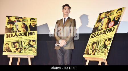 Kim Soo-Hyun, 30. Juni 2013: Tokio, Japan: koreanische Schauspieler Kim Soo Hyun den Bühne Gruß für seinen Film "The Thieves" in Tokio, Japan, am 30. Juni 2013 besucht. Stockfoto