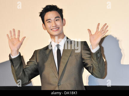 Kim Soo-Hyun, 30. Juni 2013: Tokio, Japan: koreanische Schauspieler Kim Soo Hyun den Bühne Gruß für seinen Film "The Thieves" in Tokio, Japan, am 30. Juni 2013 besucht. Stockfoto