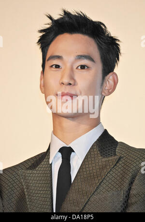 Kim Soo-Hyun, 30. Juni 2013: Tokio, Japan: koreanische Schauspieler Kim Soo Hyun den Bühne Gruß für seinen Film "The Thieves" in Tokio, Japan, am 30. Juni 2013 besucht. Stockfoto