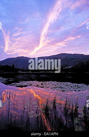 Sonnenaufgang über Grasmere, Lake District, England, UK Stockfoto