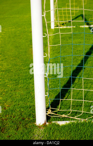 Detail des Netzes ein Fußballtor Stockfoto