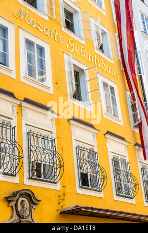 Mozarts erst, das Geburtshaus Komponisten Wolfgang Amadeus Mozart, Salzburg, Österreich Stockfoto