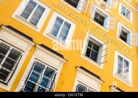 Mozarts erst, das Geburtshaus Komponisten Wolfgang Amadeus Mozart, Salzburg, Österreich Stockfoto