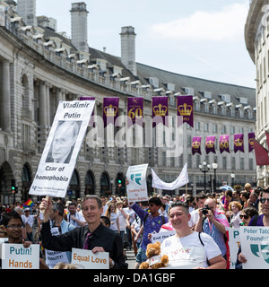 29. Juni 2013. Peter Tatchell Teilnahme an der London Pride Parade am Regent es Street.Photographer: Gordon Scammell Stockfoto