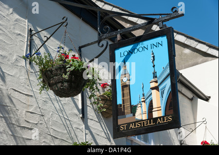 Das London Inn Pub melden Sie Padstow Cornwall UK Stockfoto