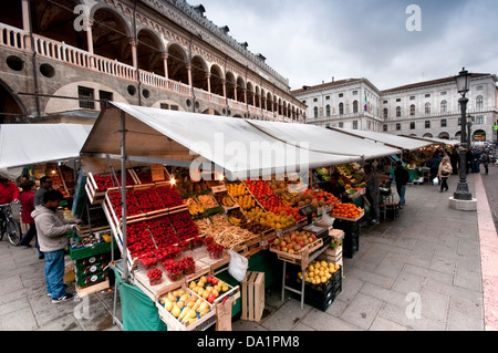 Italien, Veneto, Padua, Piazza Delle Erbe Square, Stall-Markt Stockfoto