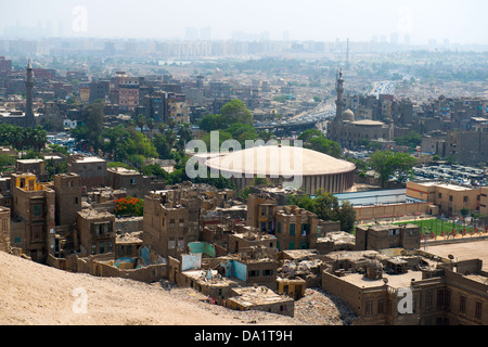 Blick auf Cairo Slums von Zitadelle. Kairo, Ägypten. Stockfoto