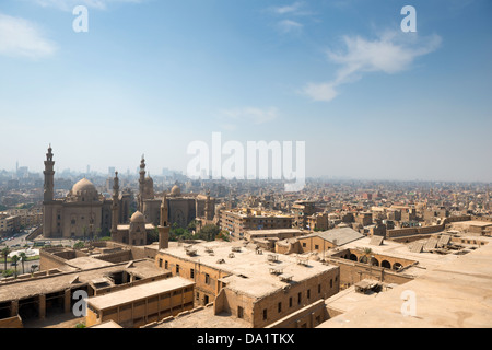 Blick auf Cairo Slums von Zitadelle. Kairo, Ägypten. Stockfoto