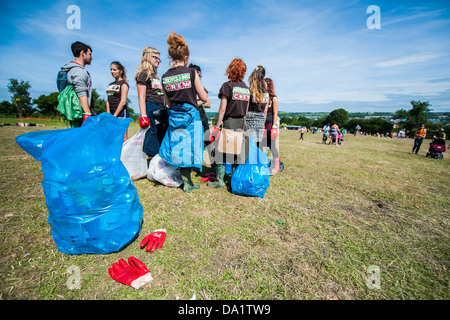 2013 Glastonbury Festival, würdige Farm, Glastonbury. 29. Juni 2013. Stockfoto