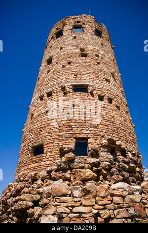 Der Wachturm entlang des südlichen Randes des Grand Canyon, Grand Canyon Nationalpark in Arizona Stockfoto