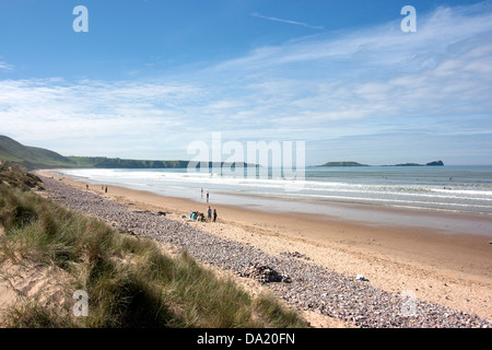 Rhossili Strand, Gower Halbinsel, Süd-Wales Stockfoto