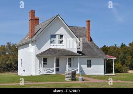 Das Cape Hatteras Lighthouse Keepers Haus. Stockfoto