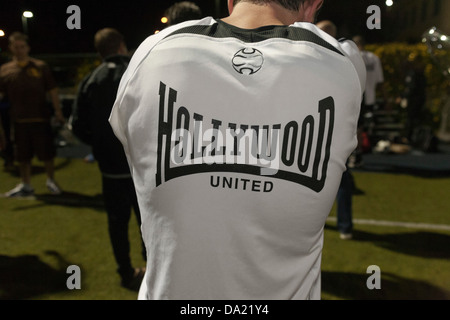 SANTA MONICA, CA-25 APRIL: Frank LeBoeuf coacht Hollywood United Fußball-Nationalmannschaft in Santa Monica, Kalifornien, am 25. April 2007. Stockfoto
