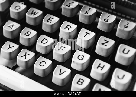 Vintage Schreibmaschine Detail. Alte Schreibmaschine Schlüssel, selektiven Fokus. Stockfoto