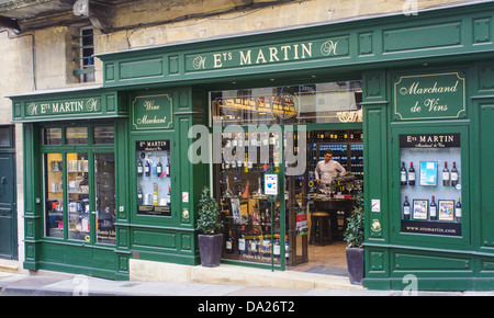 Vinothek in St. Emilion Bordeaux Frankreich Stockfoto