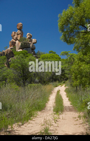 Mutter und Kind Felsformation, Matobo National Park, Matobo Hills World Heritage Site, in der Nähe von Bulawayo, Simbabwe, Afrika Stockfoto