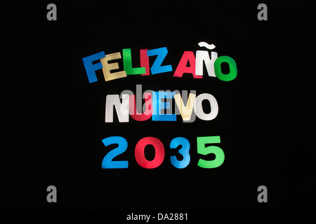 FELIZ ANO NUEVO 2035 Stockfoto