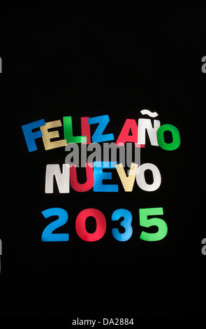 FELIZ ANO NUEVO 2035 Stockfoto