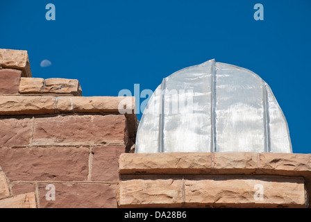 Kirche "Nuestra Señora del Refugio" oder "Our Lady of Refuge" befindet sich in der kleinen Stadt von Puerto de Luna, New Mexico. Stockfoto