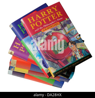 Die 7 Harry Potter-Bücher Stockfoto