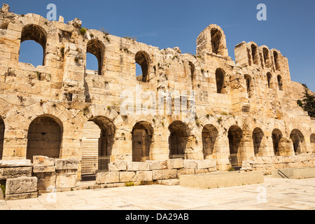 Odeon des Herodes Atticus, befindet sich am südwestlichen Hang der Akropolis, Athen, Griechenland Stockfoto