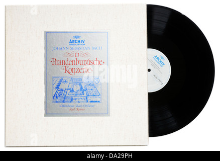 Bachs Brandenburgische Konzerte auf Deutsche Grammophon vinyl Stockfoto