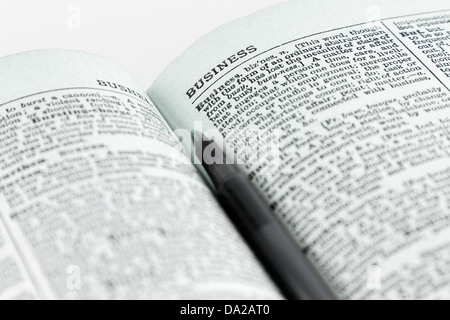 Selektiven Fokus auf Wort BUSINESS auf einer Wörterbuch-Seite. Stockfoto