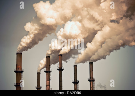 USA, Florida, industrielle Schornsteine Stockfoto