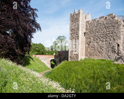 Framlingham Castle, Suffolk, UK normannische Burg Stockfoto