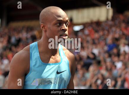 Birmingham, Vereinigtes Königreich. 30. Juni 2013. James Dasaolu (GBR). Herren 100m.  Sainsburys Grand Prix. Diamond League. Alexander-Stadion. Birmingham. VEREINIGTES KÖNIGREICH. 30.06.2013. Bildnachweis: Sport In Bilder/Alamy Live-Nachrichten Stockfoto