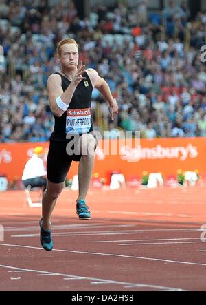 Birmingham, Vereinigtes Königreich. 30. Juni 2013. Greg Rutherford (GBR). Mens-Weitsprung. Sainsburys Grand Prix. Diamond League. Alexander-Stadion. Birmingham. VEREINIGTES KÖNIGREICH. 30.06.2013. Bildnachweis: Sport In Bilder/Alamy Live-Nachrichten Stockfoto