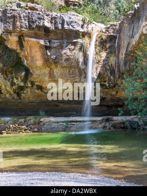 Los Charcos Wasserfall in der Nähe von Ontinyent Provinz Valencia Spanien Stockfoto