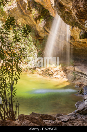 Los Charcos Wasserfall in der Nähe von Ontinyent Provinz Valencia Spanien Stockfoto