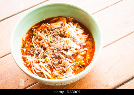 Pikante Nudelsuppe, nördlich von Thailand Küche Stockfoto