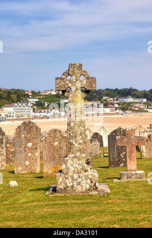 Alter Friedhof an der St Brelade Bay, Jersey, Großbritannien Stockfoto