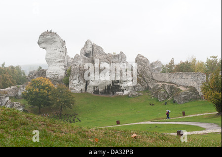 Ogrodzieniec Schloss, schlesischen Voiodeship, Polen Stockfoto