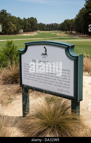 Championship-Kurs-Nr. 2, Pinehurst Resort Golf Course, NC Stockfoto