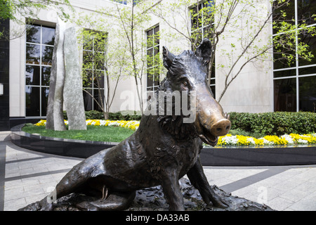 Il Porcellino Skulptur auf Main Street, Greenville, South Carolina, USA Stockfoto