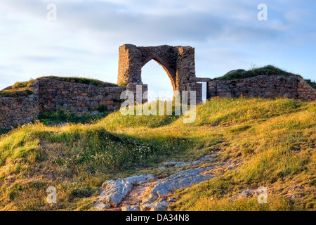 Grosnez Castle, Jersey, Großbritannien Stockfoto