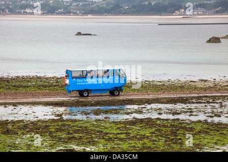 waten Fahrzeug nach Elizabeth Castle, St. Helier, Jersey, Großbritannien Stockfoto