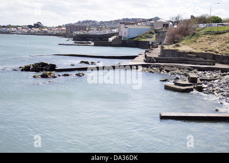 Blick auf die Küste von Dun Laoghaire, Co. Dublin, Irland. Stockfoto