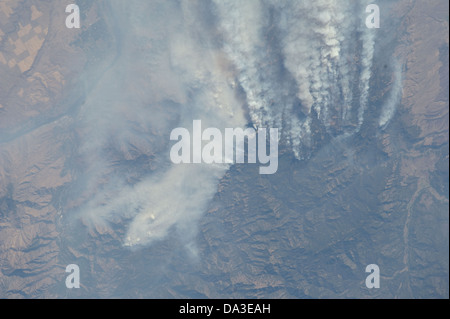 Wildland Feuer Idaho 2012 Expedition 33 aus an Bord der internationalen Raumstation Stockfoto