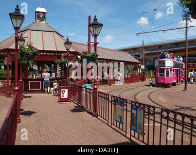 Seaton Straßenbahn und Ticket Office, Devon, UK 2013 Stockfoto