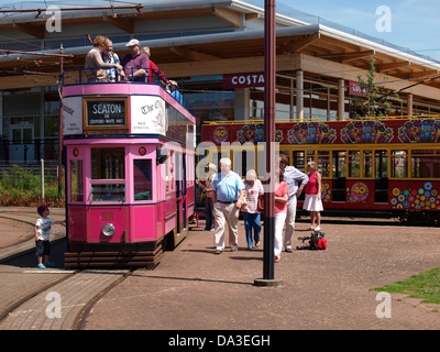 Seaton Straßenbahn, Devon, UK 2013 Stockfoto