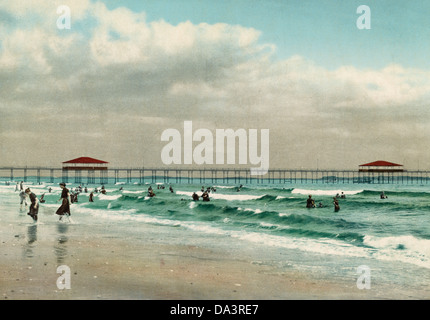 Der Strand am alten Obstgarten, Maine, um 1900 Stockfoto