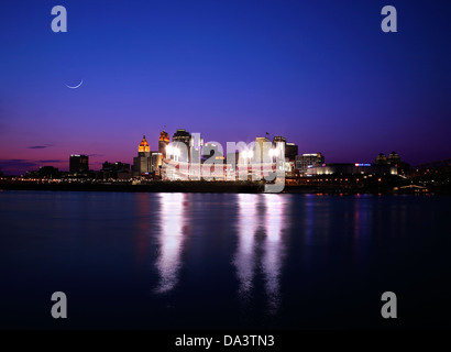 Baseball Nacht In Cincinnati Ohio, nur nach Sonnenuntergang, Reds Vs Cubs, USA Stockfoto